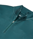 Teal pullover with a zipper on a white background