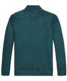 Green long-sleeve quarter-zip pullover on a white background