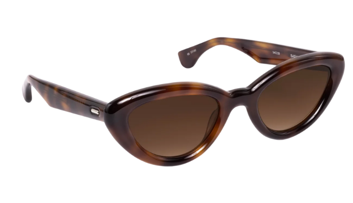 Krewe sunglasses with tortoiseshell frame and brown lenses on a white background