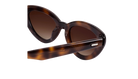 Krewe sunglasses with tortoiseshell frame and brown lenses on a white background