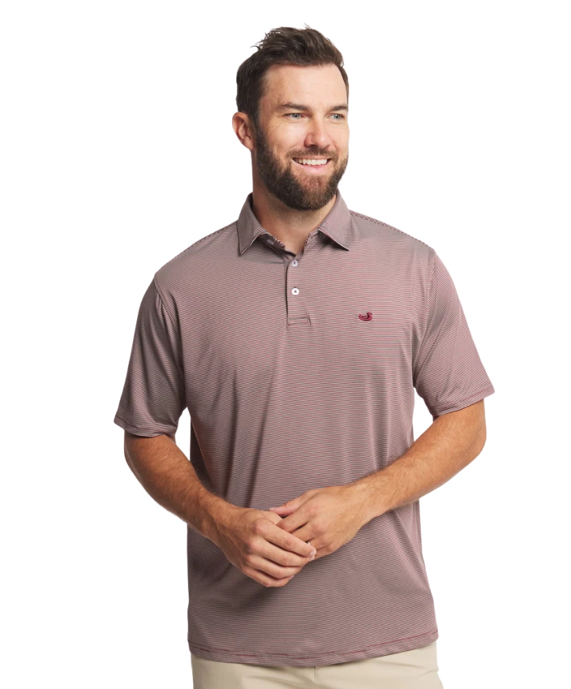 Southern Marsh - Bermuda Performance Polo - Meadowood Stripe