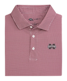 Mississippi State Folded red patterned polo shirt with a logo on a white background