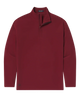 Maroon long-sleeve shirt with a quarter-zip on a white background