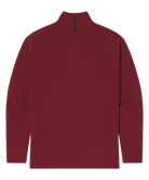 Maroon half-zip sweatshirt on a white background