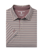 Folded striped polo shirt with 'Southern Shirt' label on a white background