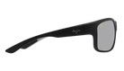 Black Maui Jim sunglasses with a reflective polarized lens on a white background