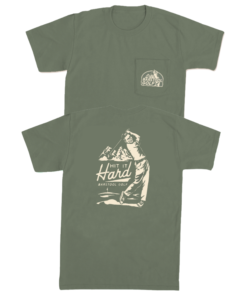 Barstool Sports - Hit It Hard Vintage Golfer Pocket Tee
