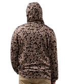 Leopard print hoodie on a white background