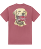 Maroon t-shirt with a yellow lab holding a can that says MARSH graphic on the back.