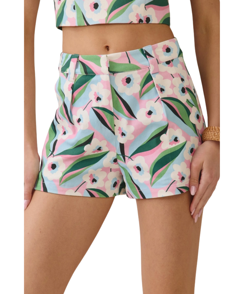 Hunter Floral High Waisted Tailored Shorts
