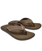 Pair of brown sandals on a white background