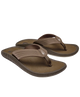 Pair of brown sandals on a white background
