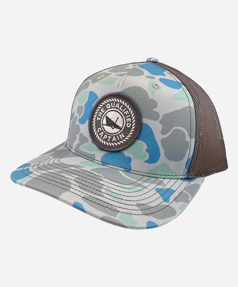 Qualified Captain - Duck Camo Embroidered Patch Trucker Hat