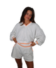Val V-Neck Striped Band Top and Shorts Set