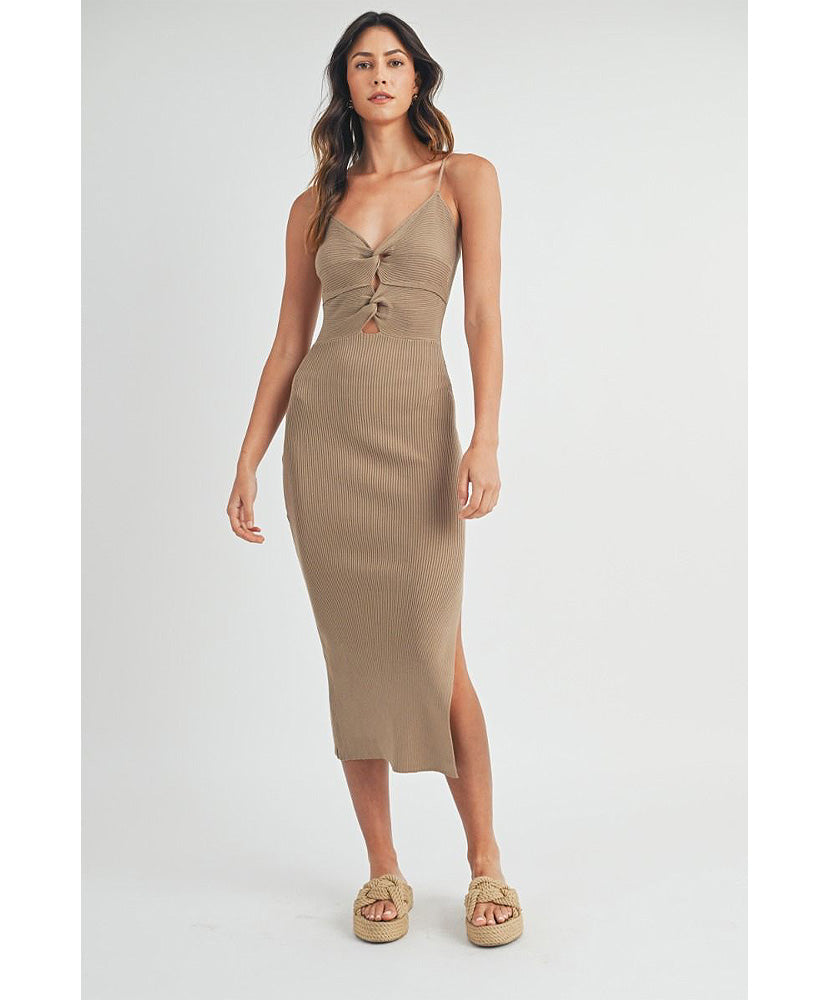 Kate Front Cutout Knit Midi Dress