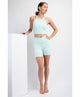 Crossover Ribbed Biker Shorts