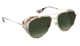 Aviator Krewe sunglasses with colorful frame and green lenses on a white background