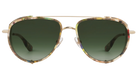 Aviator Krewe sunglasses with green gradient lenses on a white background
