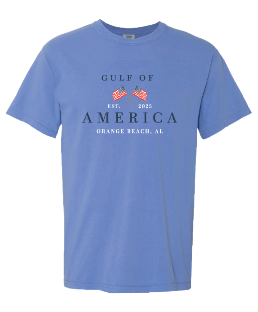 Gulf Of America Crossing Flags Tee