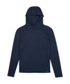Navy blue hoodie on a white background