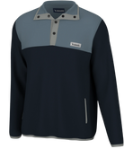 navy-light blue quarter snap pullover. Local Boy Brand.