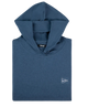 Blue hoodie with a small Breezy logo on a white background