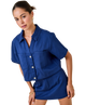 Cassie Short Sleeve Denim Crop Top