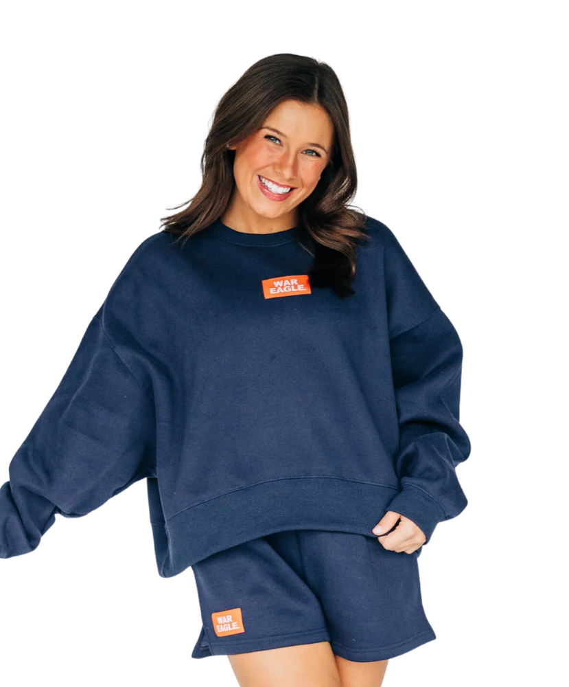 The Becca Boxy Crewneck War Eagle