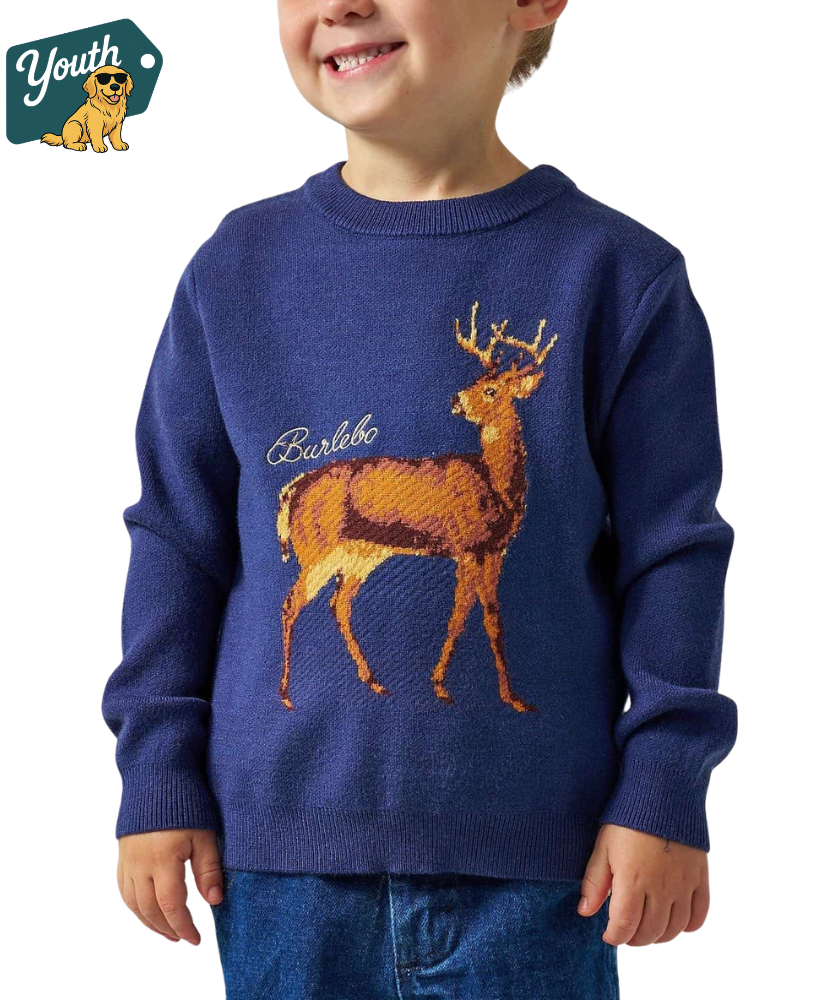 Burlebo - Youth Cabin Sweater - Deer