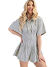 Collins Collared Waist Pleated Romper