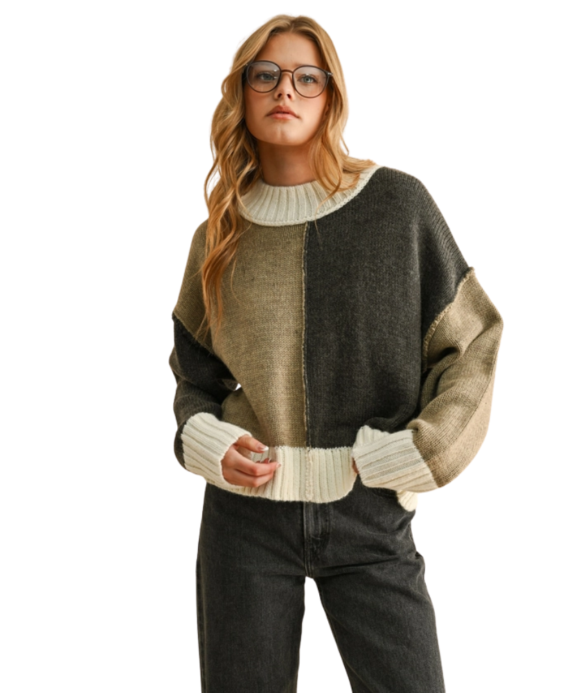 Collins Color Block Sweater Top