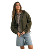 Court Collared Zip-Up Drawstring Jacket