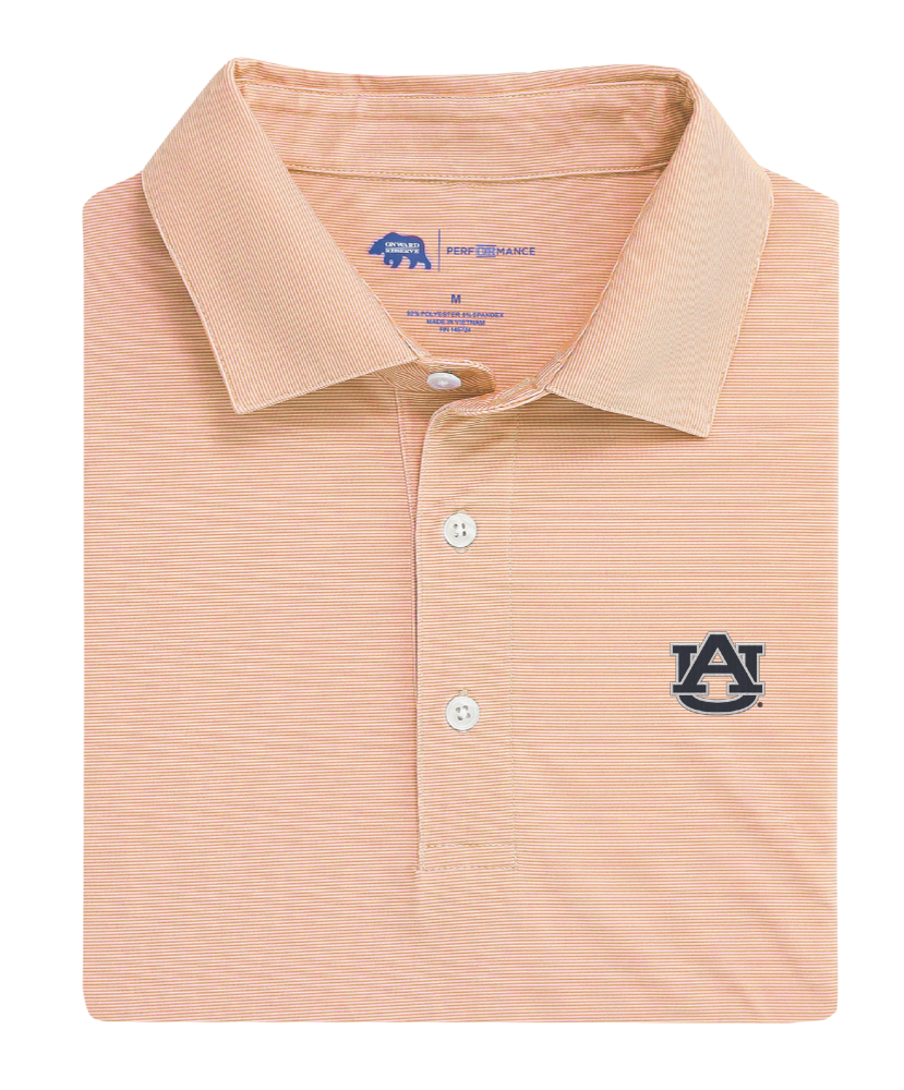 Onward Reserve - Auburn Hairline Stripe Performance Polo