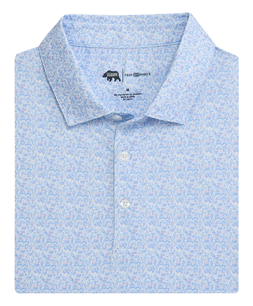 Onward Reserve - Snack Bar Printed Performance Polo