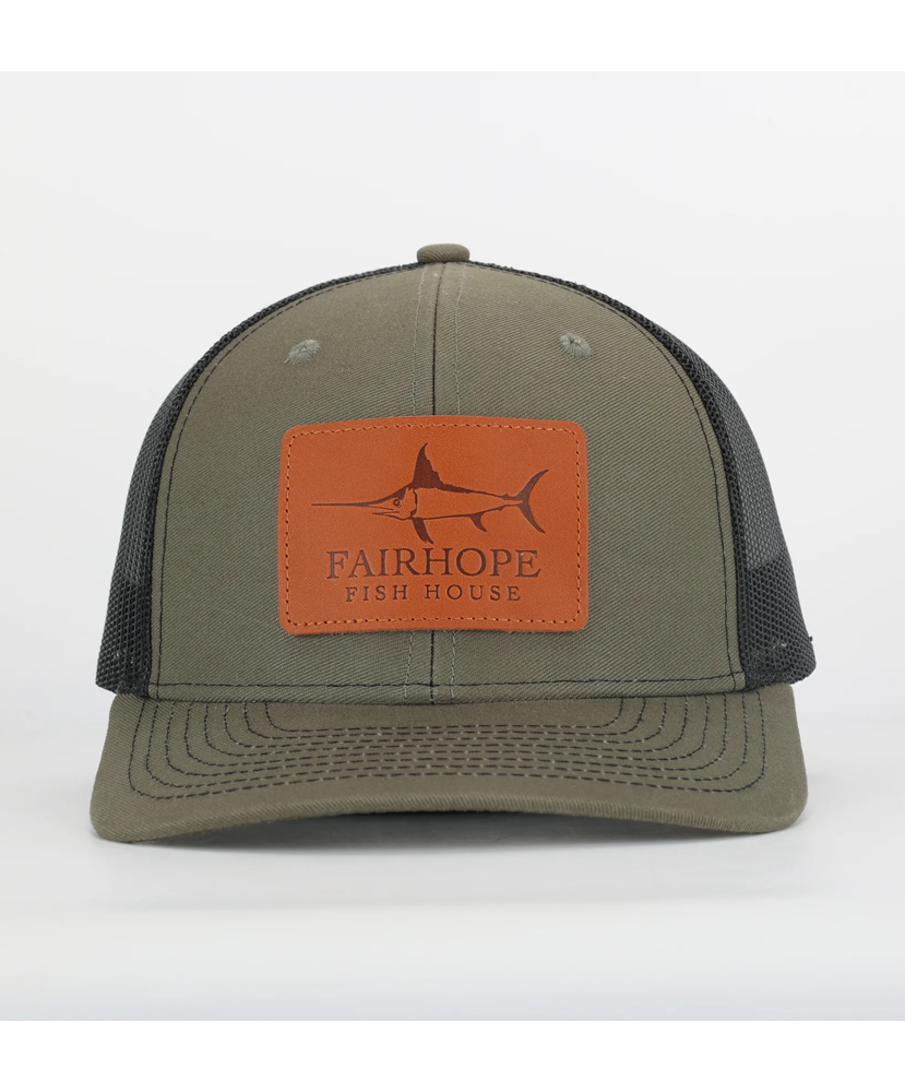 Fairhope Fish House - Sword Leather Patch Hat