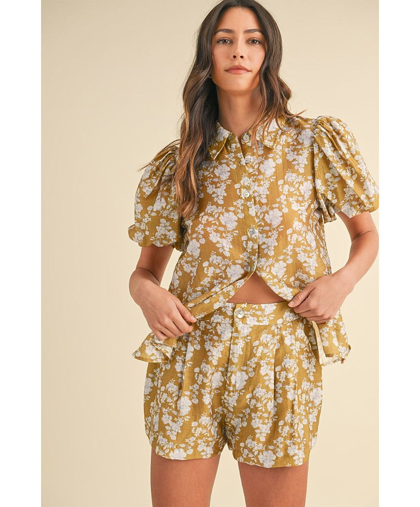 Fallon Floral Shorts Set