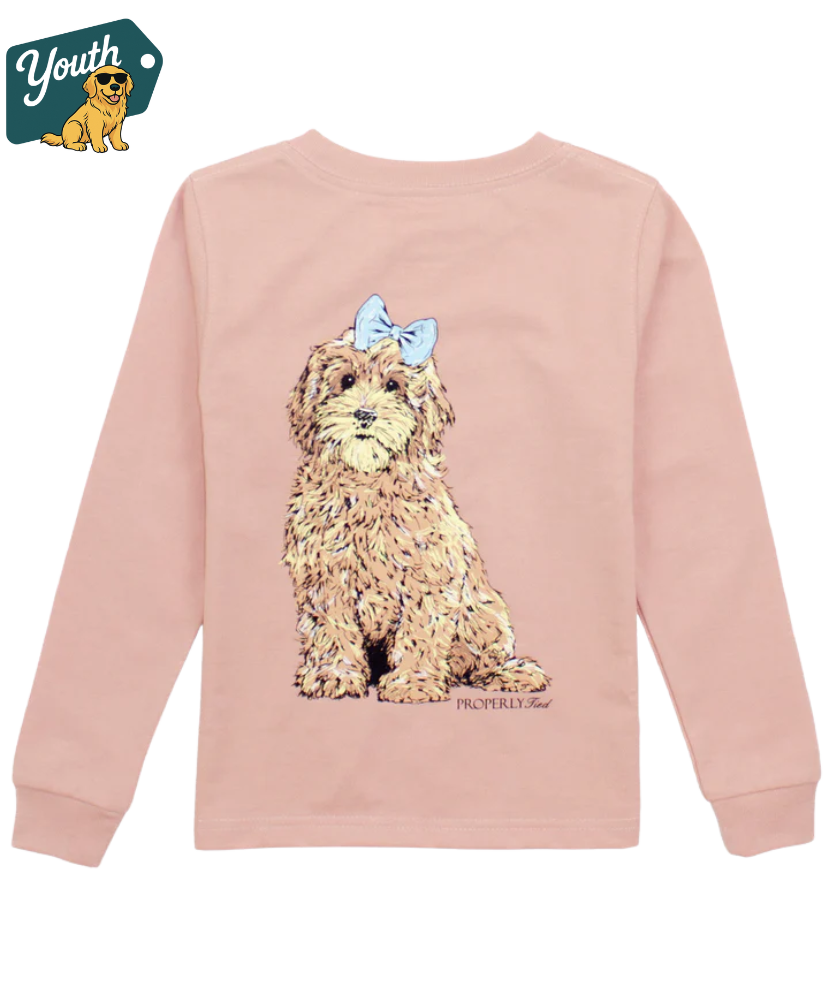 Properly Tied - Girls Goldendoodle LS Tee