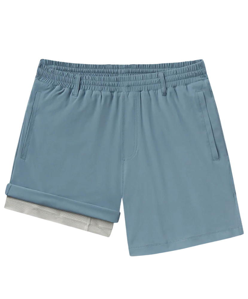 Blue Southern Shirt Everyday shorts on a white background
