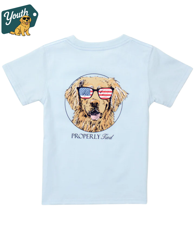 Properly Tied - Boys Patriot Dog Tee