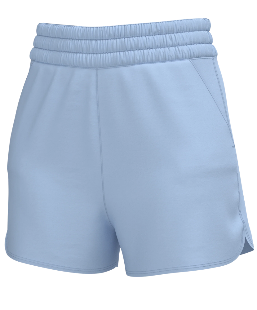 Light blue Local Girl Volley shorts on a white background