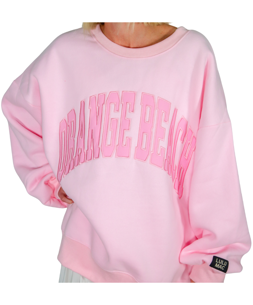 Lulu Mac - Orange Beach Stitch Crewneck