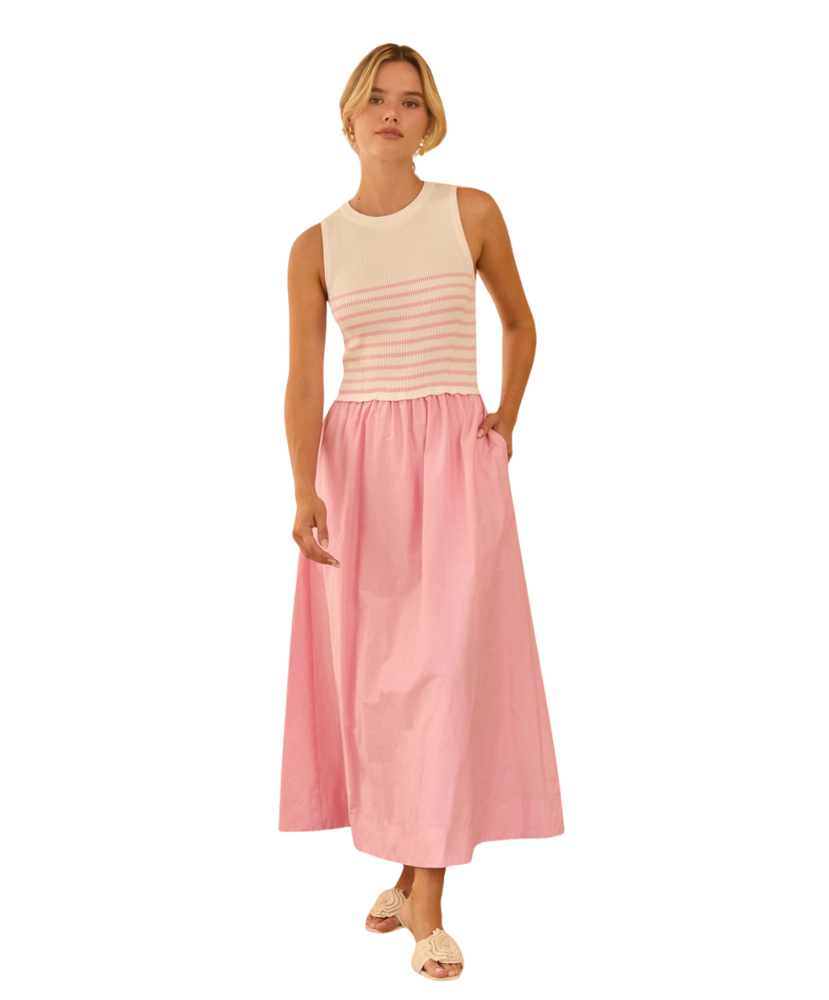 Sinclair Striped Top Midi Dress