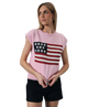 Wide Shoulder USA Flag Sweater