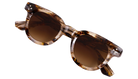 Krewe tortoiseshell sunglasses with brown gradient lenses on a white background