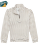 Youth pullover with a dog print. Youth quarter-zip.