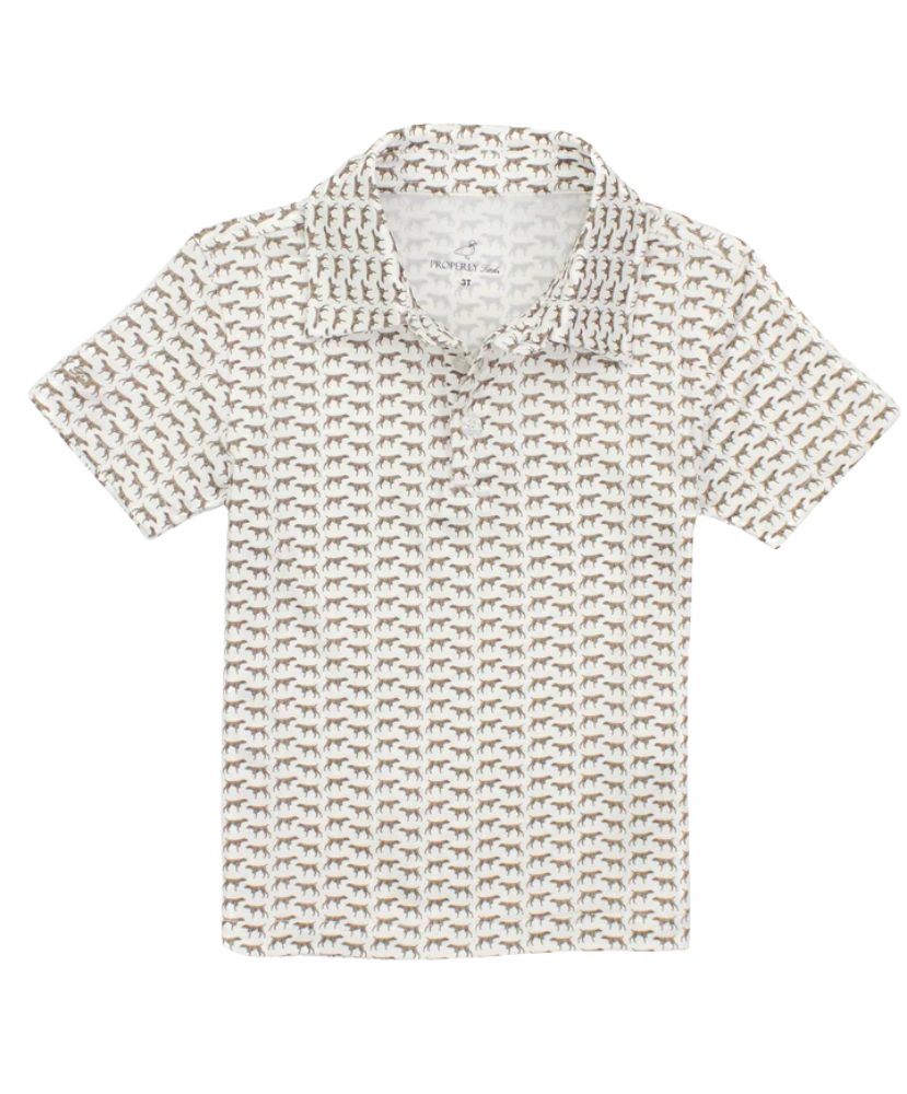Short-sleeve knit shirt with a textured pattern on a white background