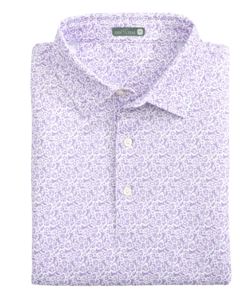 Genteal Apparel - Fastball Printed Performnace Polo