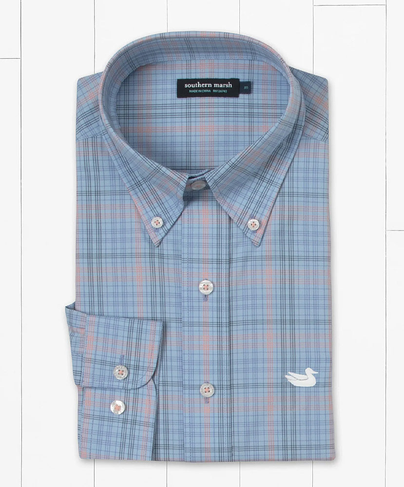 Southern Marsh - Aiken Windowpane Wrinkle Free Dress Shirt