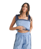 Sail Chevron Linen Crop Top And Pants Set