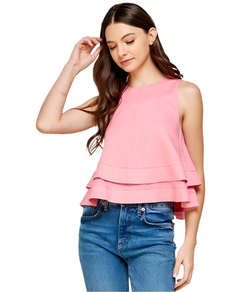 Harper Double Layer Linen Top